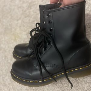 Dr. Martens 1460 Smooth Leather Lace Up Boots Black